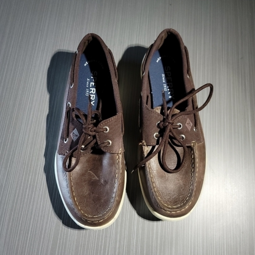 Sperry Top-Sider STS18646 2-Eye Casual Shoe for Men - Brown Leather NWOT - Picture 5 of 9